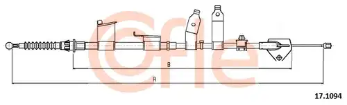 жило за ръчна спирачка COFLE 17.1094