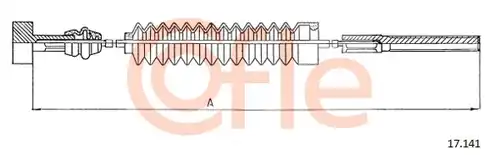 жило за ръчна спирачка COFLE 17.141