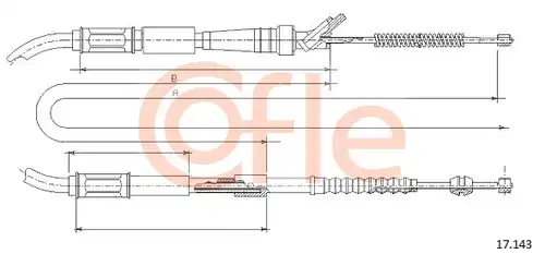 жило за ръчна спирачка COFLE 17.143