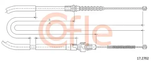 жило за ръчна спирачка COFLE 17.2702