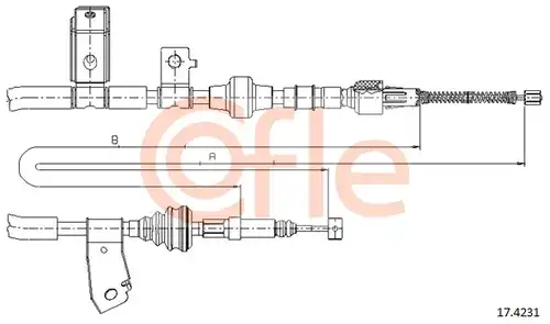 жило за ръчна спирачка COFLE 17.4231