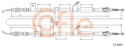 жило за ръчна спирачка COFLE 17.5057