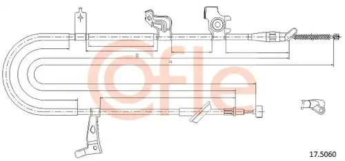 жило за ръчна спирачка COFLE 17.5060
