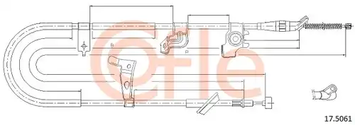 жило за ръчна спирачка COFLE 17.5061