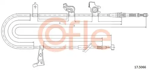 жило за ръчна спирачка COFLE 17.5066