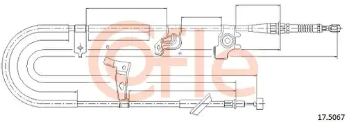 жило за ръчна спирачка COFLE 17.5067