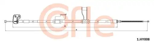 жило за ръчна спирачка COFLE 1.HY008