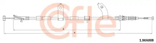 жило за ръчна спирачка COFLE 1.MA008