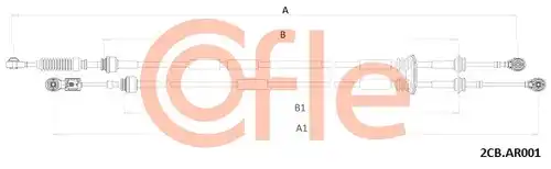 въжен механизъм, ръчна трансмисия COFLE 2CB.AR001