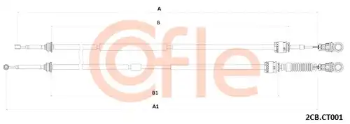 въжен механизъм, ръчна трансмисия COFLE 2CB.CT001