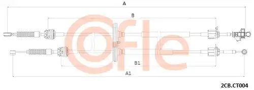 въжен механизъм, ръчна трансмисия COFLE 2CB.CT004