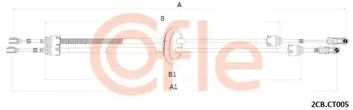 въжен механизъм, ръчна трансмисия COFLE 2CB.CT005