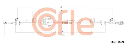 въжен механизъм, ръчна трансмисия COFLE 2CB.FD021