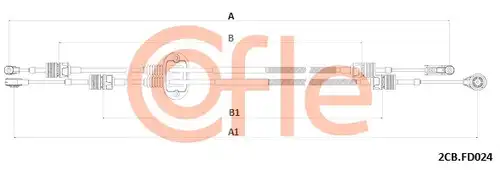 въжен механизъм, ръчна трансмисия COFLE 2CB.FD024