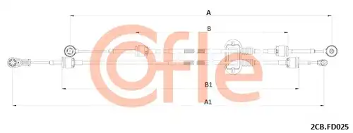 въжен механизъм, ръчна трансмисия COFLE 2CB.FD025