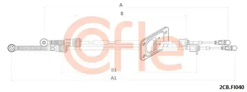 въжен механизъм, ръчна трансмисия COFLE 2CB.FI040