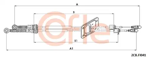 въжен механизъм, ръчна трансмисия COFLE 2CB.FI041