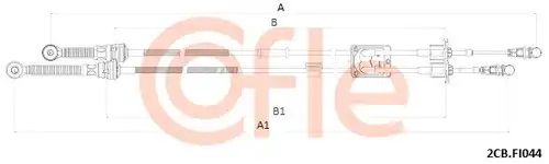 въжен механизъм, ръчна трансмисия COFLE 2CB.FI044