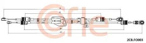 въжен механизъм, ръчна трансмисия COFLE 2CB.FO003