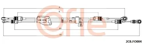 въжен механизъм, ръчна трансмисия COFLE 2CB.FO004