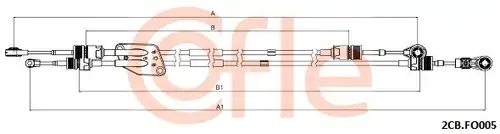 въжен механизъм, ръчна трансмисия COFLE 2CB.FO005