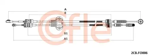 въжен механизъм, ръчна трансмисия COFLE 2CB.FO006