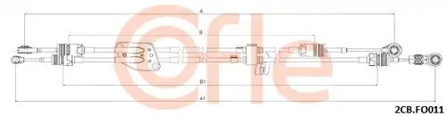 въжен механизъм, ръчна трансмисия COFLE 2CB.FO011