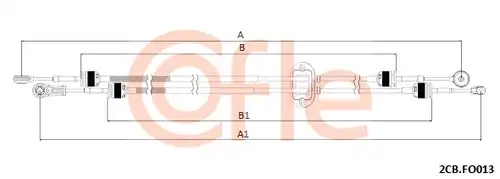 въжен механизъм, ръчна трансмисия COFLE 2CB.FO013