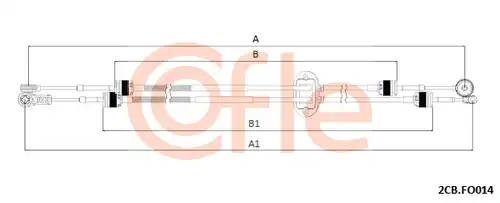 въжен механизъм, ръчна трансмисия COFLE 2CB.FO014