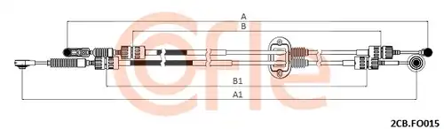 въжен механизъм, ръчна трансмисия COFLE 2CB.FO015