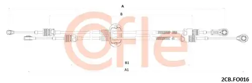 въжен механизъм, ръчна трансмисия COFLE 2CB.FO016