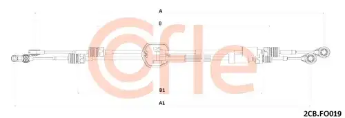 въжен механизъм, ръчна трансмисия COFLE 2CB.FO019