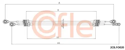 въжен механизъм, ръчна трансмисия COFLE 2CB.FO020