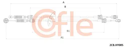 въжен механизъм, ръчна трансмисия COFLE 2CB.HY005