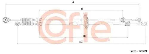 въжен механизъм, ръчна трансмисия COFLE 2CB.HY009