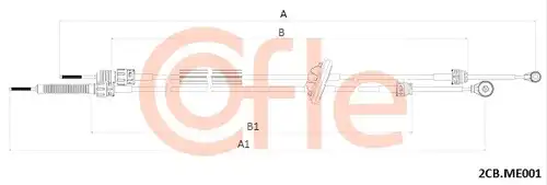 въжен механизъм, ръчна трансмисия COFLE 2CB.ME001