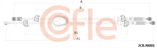 въжен механизъм, ръчна трансмисия COFLE 2CB.NI001