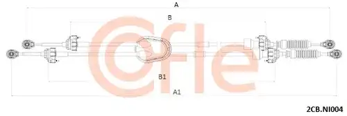 въжен механизъм, ръчна трансмисия COFLE 2CB.NI004