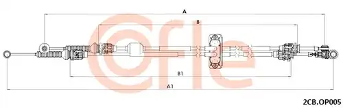 въжен механизъм, ръчна трансмисия COFLE 2CB.OP005