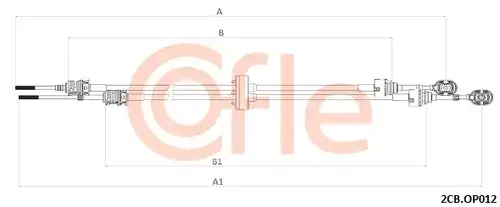 въжен механизъм, ръчна трансмисия COFLE 2CB.OP012