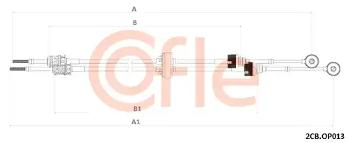 въжен механизъм, ръчна трансмисия COFLE 2CB.OP013