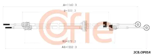 въжен механизъм, ръчна трансмисия COFLE 2CB.OP014