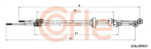 въжен механизъм, ръчна трансмисия COFLE 2CB.OP017