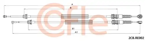 въжен механизъм, ръчна трансмисия COFLE 2CB.RE002