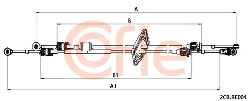 въжен механизъм, ръчна трансмисия COFLE 2CB.RE004