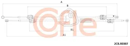 въжен механизъм, ръчна трансмисия COFLE 2CB.RE007