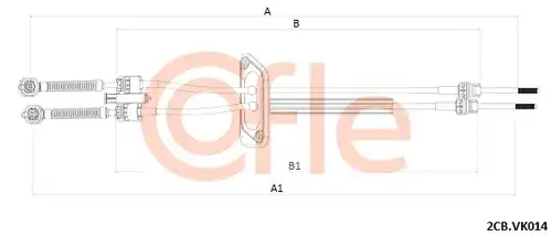въжен механизъм, ръчна трансмисия COFLE 2CB.VK014