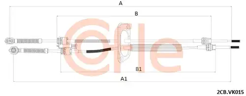 въжен механизъм, ръчна трансмисия COFLE 2CB.VK015