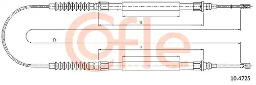 жило за ръчна спирачка COFLE 92.10.4725