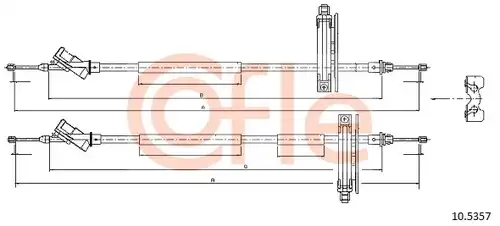 жило за ръчна спирачка COFLE 92.10.5357